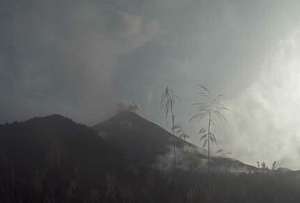 Volcán Sangay registró emisión de ceniza a una altura de 1.000 metros