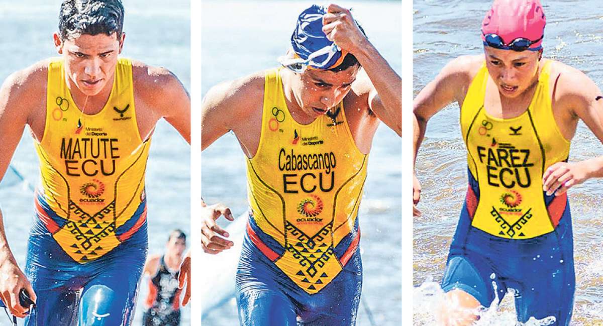 Matute(i) no termin&oacute; la carrera, por pincharse una llanta,en el triatl&oacute;n de La Paz. Farez se adjudic&oacute; el primer lugar en la categor&iacute;a sub-23 del pasado triatl&oacute;n.El azuayo Cabascango (d) se ubic&oacute; en vig&eacute;simo lugar en La Paz.Fotos cortes&iacute;a:Pilar Valenzuela