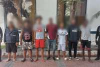 Policía detiene a siete sujetos en el sector de Socio Vivienda 2, Guayaquil