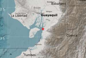 Sismo se registró en Naranjal, provincia del Guayas