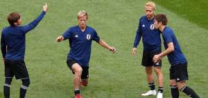 Jugadores de la selecci&oacute;n de Jap&oacute;n realizaron trabajos regenerativos en la &uacute;ltima sesi&oacute;n de trabajo, previo al duelo ante Senegal, por el grupo