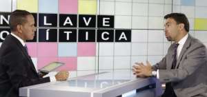 Juan Pablo Pozo (der.) durante la entrevista de EnClave Pol&iacute;tica.
