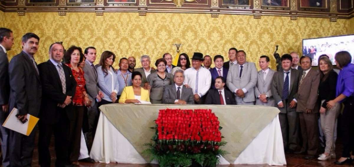 El evento se realiz&oacute; en el Sal&oacute;n Amarillo del Palacio de Carondelet.