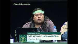 Daniel Huircapan, de la comunidad tehuelche G&uuml;n&uuml;n a k&uuml;n&auml;, ponente del Foro. Foto internet