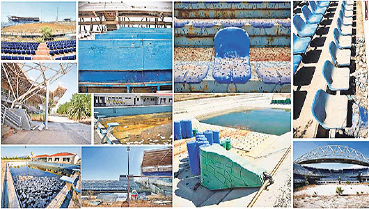 Durante los 16 d&iacute;as que duraron los Juegos Ol&iacute;mpicos de Atenas 2004, todo fue maravilloso; despu&eacute;s de su uso, las instalaciones fueron olvidadas y mal cuidadas. Ilustraci&oacute;n.