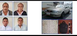 Fotos de los detenidos y de los elementos decomisados.