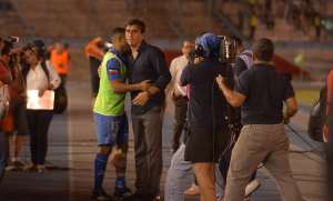 Es el &uacute;ltimo partido que dirige Quinteros como local al Emelec. Foto: Eduardo Escobar.