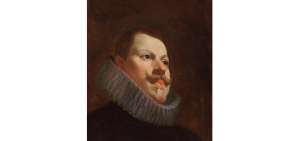 El cuadro es un retrato de Felipe III de Espa&ntilde;a, que rein&oacute; desde 1598 hasta 1621.