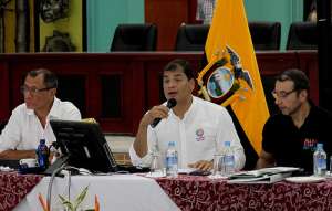 El presidente Correa preside el Gabinete Itinerante en Paj&aacute;n, provincia de Manab&iacute;. Foto: Presidencia 