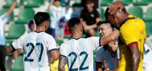 Hubo frustraci&oacute;n en los jugadores de Ecuador ante cada gol argentino.