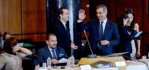 A la Comisi&oacute;n de Fiscalizaci&oacute;n asistieron siete de los nueve jueces que integran el Consejo de la Judicatura. Jalk tuvo barra al ingresar al sitio.