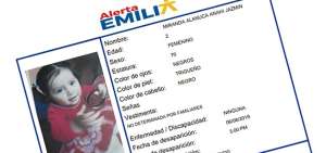 La infante desapareci&oacute; la tarde del martes. Mediante la Alerta Emilia se difundi&oacute; el caso.