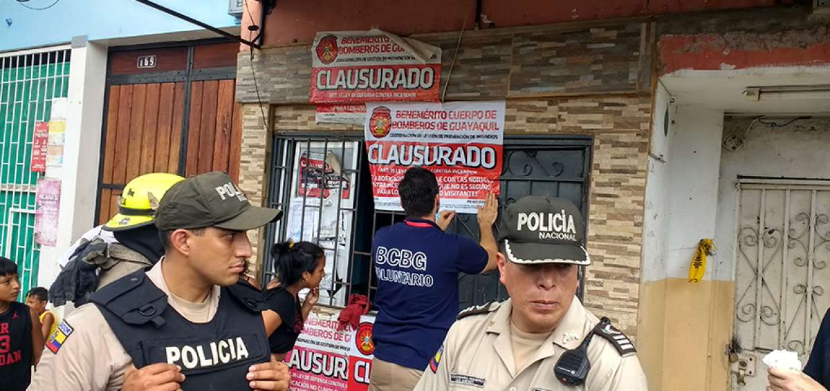 En la diligencia de reconocimiento participaron agentes de la Fiscal&iacute;a y miembros de la Polic&iacute;a Nacional y el Cuerpo de Bomberos de Guayaquil. 