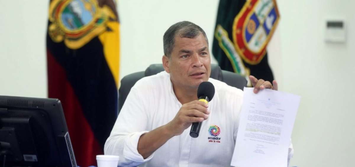 El mandatario durante el conversatorio en Milagro.