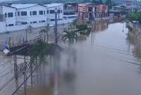 Chone fue declarado en emergencia por las fuertes lluvias. 