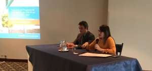 La subsecretaria de Cooperaci&oacute;n Internacional de Canciller&iacute;a, Roc&iacute;o Vergara junto al representante de Unicef en Ecuador, Joaqu&iacute;n Gonz&aacute;lez-Alem&aacute;n.