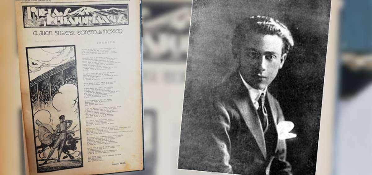 Poema  dedicado a Juan Silveti, torero de M&eacute;xico, en la revista Semana Gr&aacute;fica.
