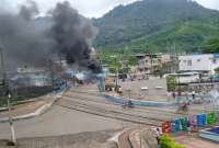 Dos detenidos tras incendiar una UPC en Bolívar por protesta antiminera