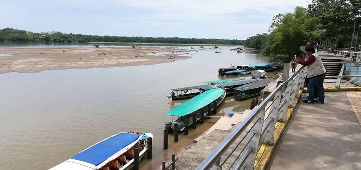 La aparici&oacute;n de islotes en el malec&oacute;n de la ciudad de Coca evidencia el descenso progresivo del caudal del r&iacute;o Napo en los &uacute;ltimos 15 d&iacute;as. 