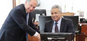 El presidente de Ecuador, Len&iacute;n Moreno, se reuni&oacute; esta ma&ntilde;ana con  Juan Gabriel Vald&eacute;s, enviado del secretario general de la ONU.