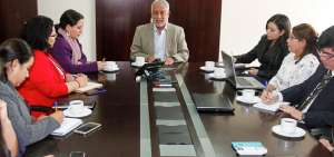 El ministro Carlos P&eacute;rez, durante una reuni&oacute;n que mantuvo en el Ministerio de Electricidad y Energ&iacute;a Renovable.