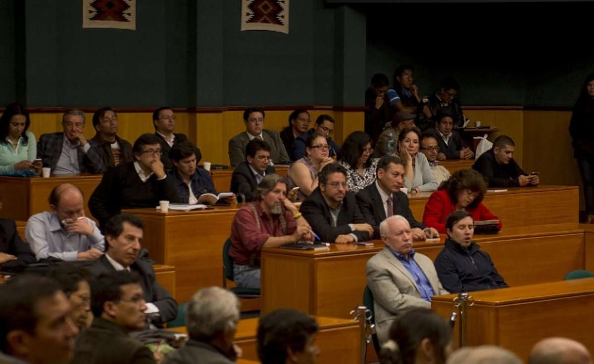 El evento se realiz&oacute; este martes en el Paraninfo de la Universidad Andina Sim&oacute;n Bol&iacute;var. Foto: Fernando Sandoval / El Tel&eacute;grafo 