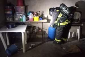 Una fuga de gas doméstico provocó el incidente en una vivienda del sector.