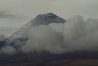 Se registran lahares en el volcán Cotopaxi por la capa de ceniza