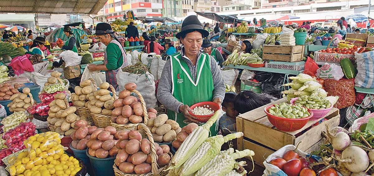 Los comerciantes ofrecen porciones desde $ 0,50 hasta $ 3 de cada ingrediente del tradicional plato t&iacute;pico al interior del mercado popular ambate&ntilde;o.  