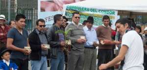 Dirigentes sindicales participaron en la Feria del Trueque, realizado en Quito. 
