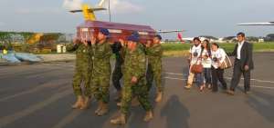 Los restos mortales del cabo segundo llegaron el jueves 7 de marzo a Guayaquil a bordo de un avi&oacute;n militar.