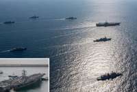 Estados Unidos, Japón y Corea del Sur hicieron ejercicios militares en el mar de Japón