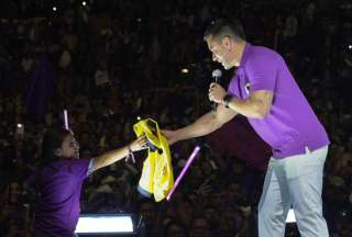 Daniel Noboa llenó el Coliseo General Rumiñahui en su cierre de campaña en Quito.