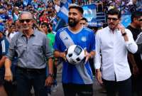 Christian Noboa fue recibido por hinchas de Emelec en el Capwell