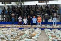 El Bloque de Seguridad incautó el cargamento de droga en una hacienda de Chongón.