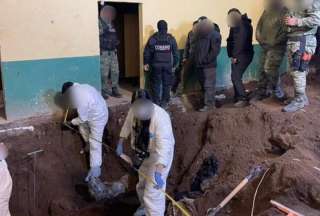 Las autoridades mexicanas hallaron una fosa común con restos humanos. 