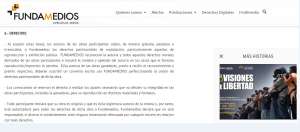 Captura de pantalla de uno de los aparatados de la base del concurso que impulsa Fundamedios, que luego fue borrado de la p&aacute;gina web. 