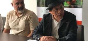En la suscripci&oacute;n del acuerdo  participaron Humberto Cholango, Secretario Nacional del Agua y el rector de Ikiam, Jes&uacute;s Ramos. 