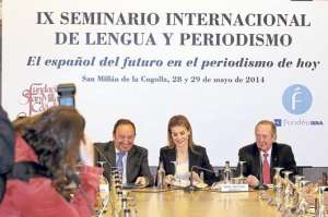 La princesa de Asturias particip&oacute; del IX Seminario Internacional de Lenguaje y Periodismo. Foto: EFE