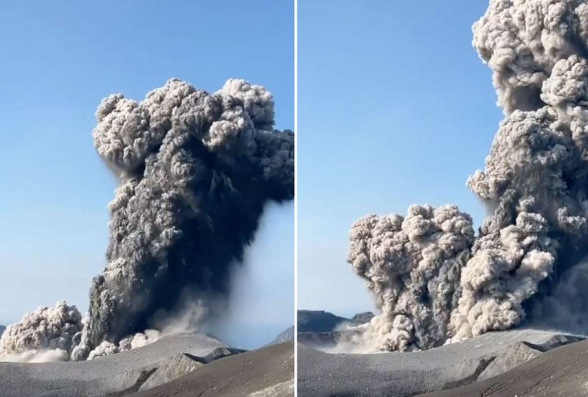 Volcán Ebeko entró en erupción y dejó columnas de ceniza de hasta tres kilómetros de altura
