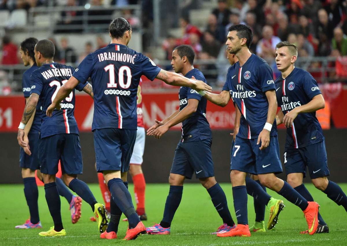 El PSG celebra una de las anotaciones. Foto: AFP