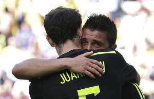 David Villa anot&oacute; el primer gol de Espa&ntilde;a hoy ante Australia. Foto: EFE