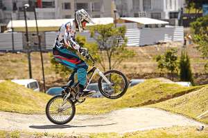 El bicicrosista Jos&eacute; Stacey reapareci&oacute; en los Juegos Nacionales Prejuveniles, tras una lesi&oacute;n. Su nivel fue bajo, por lo que apunta a la temporada 2015. Foto: Santiago Aguirre / El Tel&eacute;grafo