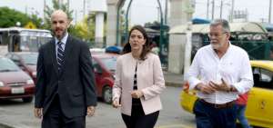 La denuncia estuvo encabezada por l&iacute;deres gremiales y empresariales, como Juan Carlos D&iacute;az (izq.), Caterina Costa y Enrique Pita.