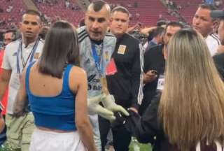 Nahuel Guzmán criticado por su reacción con periodistas