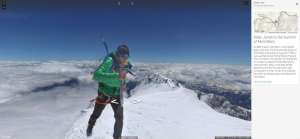 Para grabar la subida se coloc&oacute; sobre la mochila de un alpinista el dispositivo Street View de Google, que se usa para fotografiar las calles de las ciudades.