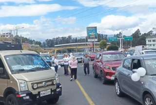 Caravana ciudadana exige eliminar peaje en vía entre Quito y Los Chillos