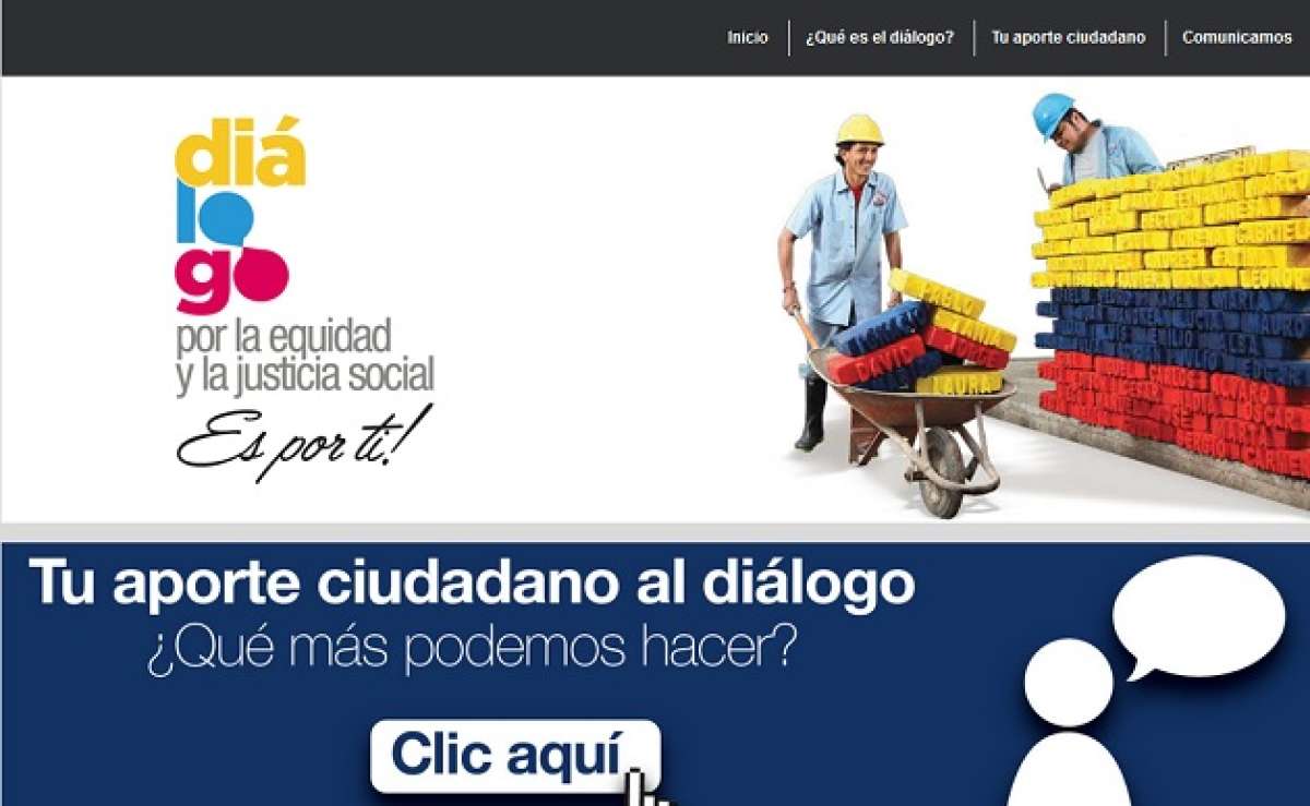 P&aacute;gina web permite a ciudadanos aportar al di&aacute;logo por la equidad y justicia social
