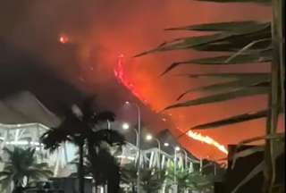 En Esmeraldas se registró un fuerte incendio forestal