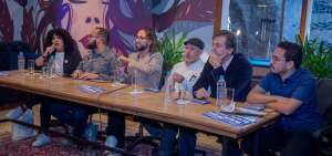 Mar&iacute;a Land&oacute; (izq.), Joel Moya, Steven Dagenais, Enrique Blanc y Alejandro V&aacute;squez en el anuncio del MIIM.   